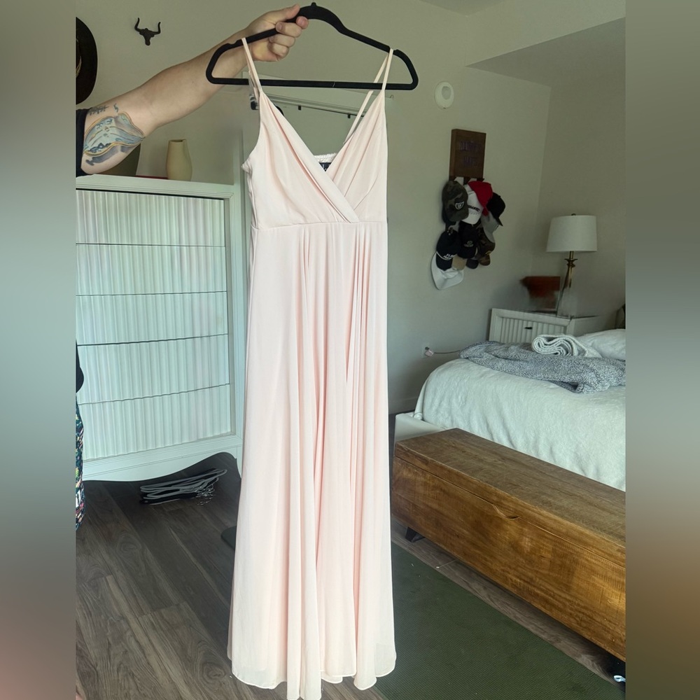 Lulu's Light Pink Maxi Dress